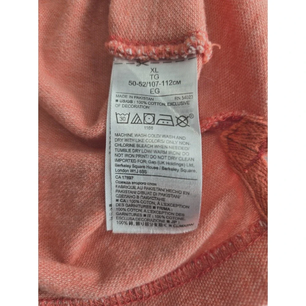 Banana Republic Salmon Coral Polo Shirt Mens XL Pique Cotton Preppy Golf Classic